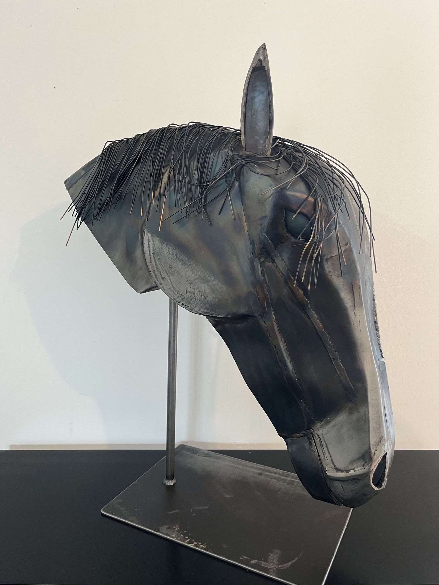 sculpture cheval sur mesure acier vendée